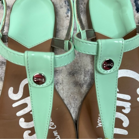 Sam Edelman Circus Cayden Sea Foam Green Business Casual Coastal Beach Sandals 7 - Picture 5 of 13